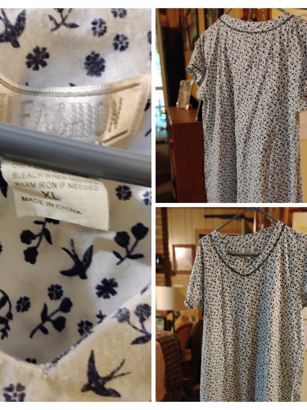 Light Blue Floral Short Sleeve Dress